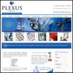 Screen shot of the Plexus Security Ltd website.