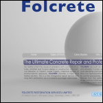 Screen shot of the Folcrete Restoration Services Ltd website.