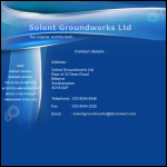 Screen shot of the Solent Groundworks Ltd website.