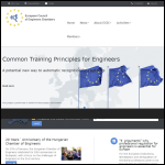 Screen shot of the European Council of Civil Engineers website.