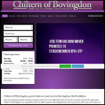 Screen shot of the Chiltern of Bovingdon Ltd website.