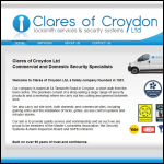 Screen shot of the Clares of Croydon Ltd website.