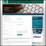 Screen shot of the Bga Financial Services Ltd website.