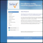 Screen shot of the Select Research Ltd website.
