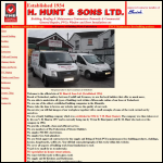 Screen shot of the H. Hunt & Sons Ltd website.
