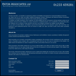 Screen shot of the Easton Associates Ltd website.