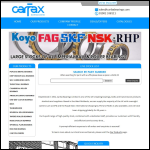 Screen shot of the Carfax Bearings Ltd website.