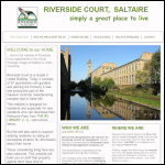 Screen shot of the Riverside Court (Saltaire) Management Company Ltd website.