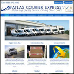 Screen shot of the Atlas Express Ltd website.