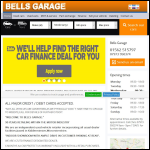 Screen shot of the Bells Garage Ltd website.