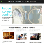 Screen shot of the Express Laundry Ltd website.