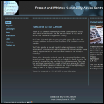 Screen shot of the Prescot & Whiston Community Advice Centre website.