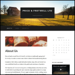 Screen shot of the Price & Fretwell Ltd website.