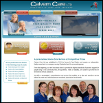 Screen shot of the Calvercare Ltd website.