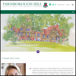Screen shot of the The Farnborough Hill Trust website.