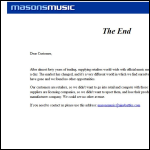Screen shot of the Masons Music Ltd website.