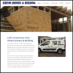Screen shot of the Ashton Joinery & Building Services Ltd website.