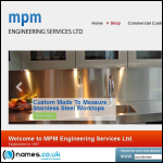 Screen shot of the MPM Engineering Services Ltd website.