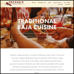Screen shot of the Ortega Restaurants Ltd website.