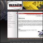 Screen shot of the Fabtec Manufacturing Ltd website.