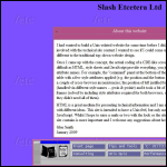 Screen shot of the Slash Etcetera Ltd website.
