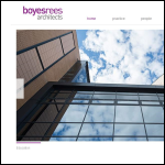 Screen shot of the Boyes Rees Architects Ltd website.