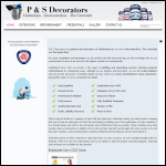 Screen shot of the P & S Decorators (Cheltenham) Ltd website.