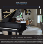 Screen shot of the Madelaine Peace Interiors Ltd website.
