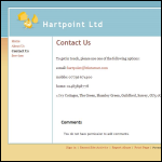 Screen shot of the Hartpoint Ltd website.
