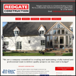 Screen shot of the Redgate Construction Ltd website.