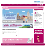 Screen shot of the Travel Yourbus Ltd website.