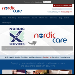 Screen shot of the Nordic Care Services Ltd website.