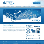Screen shot of the Sign-wize Ltd website.