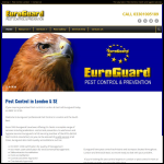 Screen shot of the Euroguard Pest Control Ltd website.