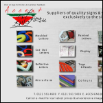 Screen shot of the Accent Signs Ltd website.