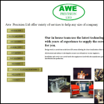 Screen shot of the Awe Precision Ltd website.