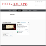 Screen shot of the Pitcher Services Ltd website.