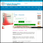 Screen shot of the Oligotherapy Products Ltd website.