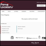 Screen shot of the Prime Locations Ltd website.