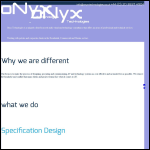 Screen shot of the Onyx Technology Ltd website.