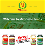 Screen shot of the Milagrosa Foods & Grains Company Ltd website.