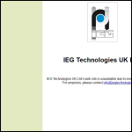 Screen shot of the Ieg Ltd website.