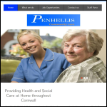 Screen shot of the Penhellis Community Care Ltd website.