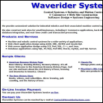 Screen shot of the Waverider Systems Ltd website.