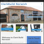 Screen shot of the Clarkbuild Norwich Ltd website.