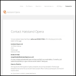 Screen shot of the Hatstand Opera Ltd website.