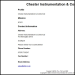 Screen shot of the Chester Instrumentation & Control Ltd website.