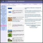 Screen shot of the The Temenos Academy website.