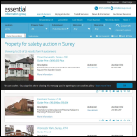 Screen shot of the Surrey Property Auctions Ltd website.