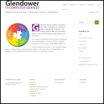 Screen shot of the Glendower Business Services Ltd website.